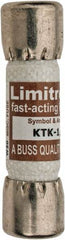 Cooper Bussmann - 600 VAC, 0.13 Amp, Fast-Acting General Purpose Fuse - Fuse Holder Mount, 1-1/2" OAL, 100 at AC kA Rating, 13/32" Diam - Benchmark Tooling