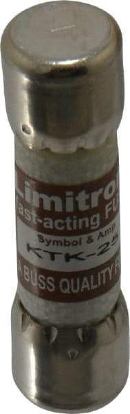 Cooper Bussmann - 600 VAC, 25 Amp, Fast-Acting General Purpose Fuse - Fuse Holder Mount, 1-1/2" OAL, 100 at AC kA Rating, 13/32" Diam - Benchmark Tooling