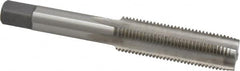 Kennametal - 1/2-20 UNF 3B 4 Flute Bright Finish High Speed Steel Straight Flute Standard Hand Tap - Plug, Right Hand Thread, 3.38" OAL, 1.656" Thread Length, H3 Limit, Oversize - Exact Industrial Supply
