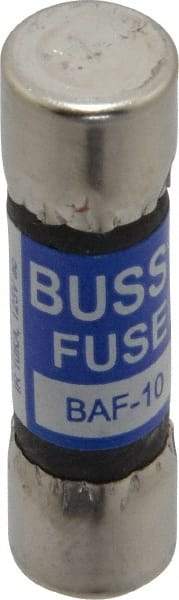 Cooper Bussmann - 250 VAC, 10 Amp, Fast-Acting General Purpose Fuse - Fuse Holder Mount, 1-1/2" OAL, 10 at 125 V kA Rating, 13/32" Diam - Benchmark Tooling