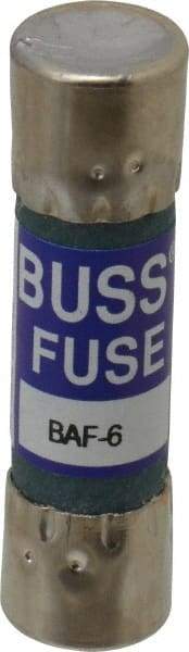 Cooper Bussmann - 250 VAC, 6 Amp, Fast-Acting General Purpose Fuse - Fuse Holder Mount, 1-1/2" OAL, 10 at 125 V kA Rating, 13/32" Diam - Benchmark Tooling