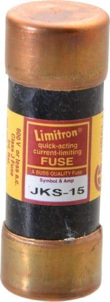 Cooper Bussmann - 600 VAC, 15 Amp, Fast-Acting General Purpose Fuse - Fuse Holder Mount, 2-1/4" OAL, 200 (RMS) kA Rating, 13/16" Diam - Benchmark Tooling