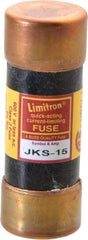 Cooper Bussmann - 600 VAC, 15 Amp, Fast-Acting General Purpose Fuse - Fuse Holder Mount, 2-1/4" OAL, 200 (RMS) kA Rating, 13/16" Diam - Benchmark Tooling