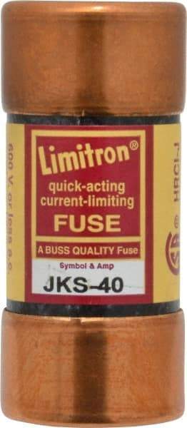 Cooper Bussmann - 600 VAC, 40 Amp, Fast-Acting General Purpose Fuse - Fuse Holder Mount, 2-3/8" OAL, 200 (RMS) kA Rating, 1-1/16" Diam - Benchmark Tooling