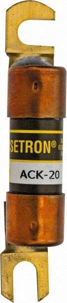 Cooper Bussmann - 20 Amp Time Delay Fast-Acting Forklift & Truck Fuse - 125VAC, 125VDC, 3.07" Long x 0.5" Wide, Littelfuse CCK020, Bussman ACK-20, Ferraz Shawmut ACK120 - Benchmark Tooling