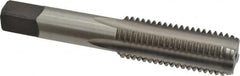 Kennametal - 3/4-10 UNC 4 Flute Bright Finish High Speed Steel Straight Flute Standard Hand Tap - Bottoming, Right Hand Thread, 4-1/4" OAL, 2" Thread Length, H3 Limit, Oversize - Benchmark Tooling