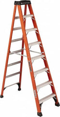 Louisville - 5 Steps, 10' High, Type IAA Rating, Fiberglass Step Ladder - Benchmark Tooling