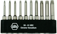 10 Piece - T6; T7; T8; T9; T10; T15; T20; T25; T27; T30 - Torx Aling Power Bit Belt Pack Set with Holder - Benchmark Tooling