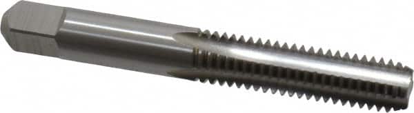 Kennametal - 3/8-16 UNC 2B 4 Flute Bright Finish High Speed Steel Straight Flute Standard Hand Tap - Bottoming, Right Hand Thread, 2.94" OAL, 1-1/4" Thread Length, H5 Limit, Oversize - Exact Industrial Supply