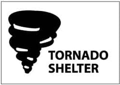 NMC - "Tornado Shelter", 10" Long x 14" Wide, Aluminum Safety Sign - Rectangle, 0.04" Thick, Use for Accident Prevention - Benchmark Tooling