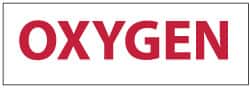 NMC - "Oxygen", 4" Long x 12" Wide, Rigid Plastic Safety Sign - Rectangle, 0.05" Thick, Use for Hazardous Materials - Benchmark Tooling