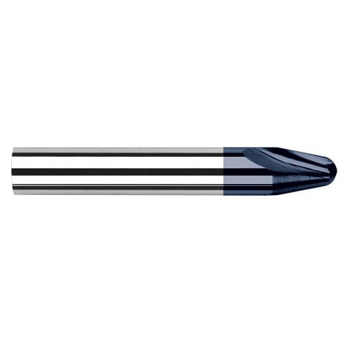 Runner Cutters - 0.0310″ (1/32) Radius × 0.3900″ (25/64) Length of Cut × 5° per side Carbide Runner Cutter, 2 Flutes, AlTiN Coated