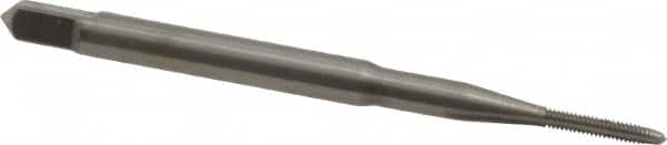 Made in USA - #0-80 UNF 2B 2 Flute Bright Finish Solid Carbide Straight Flute Standard Hand Tap - Plug, Right Hand Thread, 1-5/8" OAL, 5/16" Thread Length, H2 Limit, Oversize - Benchmark Tooling