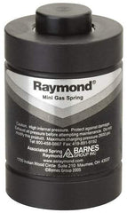 Associated Spring Raymond - M6x1 Mt Hole, 0.71" Rod Diam, 1-1/2" Diam, 10mm Max Stroke, Nitrogen Gas Spring Cylinder - 3.03" OAL, 3,595 Lb Full Stroke Spring Force, 2,175 psi Initial Charge - Benchmark Tooling