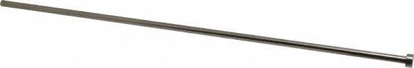 Gibraltar - 15/64" Pin Diam, 13/32" Head Diam x 3/16" Head Height, 14" OAL, Straight Ejector Pin - Steel, 13-13/16" Pin Length - Benchmark Tooling