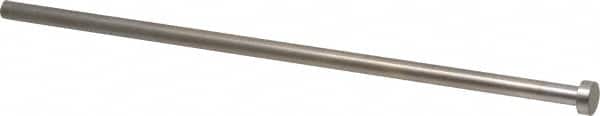Gibraltar - 3/8" Pin Diam, 5/8" Head Diam x 1/4" Head Height, 12" OAL, Straight Ejector Pin - Steel, 11-3/4" Pin Length - Benchmark Tooling