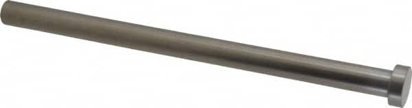 Gibraltar - 1/2" Pin Diam, 3/4" Head Diam x 1/4" Head Height, 8" OAL, Straight Ejector Pin - Steel, 7-3/4" Pin Length - Benchmark Tooling