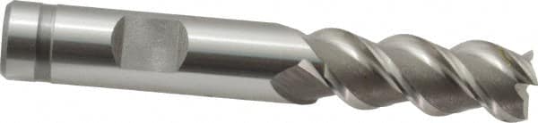 OSG - 1/2", 1-1/4" LOC, 1/2" Shank Diam, 3-1/4" OAL, 3 Flute, Powdered Metal Square End Mill - Single End, Uncoated, Spiral Flute, 50° Helix, Centercutting, Right Hand Cut, Right Hand Flute, Series 660 - Benchmark Tooling