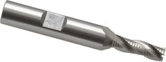 OSG - 1/4" Diam, Fine Pitch, 3/4" LOC, 3 Flute Cobalt Roughing Square End Mill - Uncoated, 2-1/2" OAL, 3/8" Shank Diam, Single End, 30° Helix - Benchmark Tooling