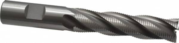 OSG - 3/4" Diam, Fine Pitch, 3" LOC, 4 Flute Cobalt Roughing Square End Mill - Uncoated, 5-1/4" OAL, 3/4" Shank Diam, Single End, 30° Helix - Benchmark Tooling