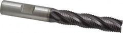 OSG - 1/2" Diam, Fine Pitch, 2" LOC, 4 Flute Cobalt Roughing Square End Mill - TiAlN Finish, 4" OAL, 1/2" Shank Diam, Single End, 30° Helix - Benchmark Tooling