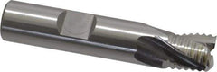 OSG - 1/2" Diam, Coarse Pitch, 1/2" LOC, 3 Flute Cobalt Roughing Square End Mill - Uncoated, 2-1/2" OAL, 1/2" Shank Diam, Single End, Centercutting, 25° Helix - Benchmark Tooling