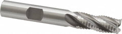 OSG - 3/8" Diam, Coarse Pitch, 7/8" LOC, 4 Flute Cobalt Roughing Square End Mill - Uncoated, 2-5/8" OAL, 3/8" Shank Diam, Single End, 30° Helix - Benchmark Tooling