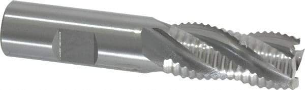 OSG - 3/4" Diam, Coarse Pitch, 1-5/8" LOC, 4 Flute Cobalt Roughing Square End Mill - Uncoated, 3-7/8" OAL, 3/4" Shank Diam, Single End, 30° Helix - Benchmark Tooling