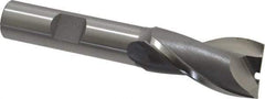 OSG - 23/32", 1-5/16" LOC, 1/2" Shank Diam, 3-5/16" OAL, 2 Flute, Cobalt Square End Mill - Single End, Uncoated, Spiral Flute, 30° Helix, Centercutting, Right Hand Cut, Right Hand Flute, Series 520 - Benchmark Tooling