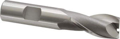 OSG - 11/16", 1-5/16" LOC, 5/8" Shank Diam, 3-7/16" OAL, 2 Flute, Cobalt Square End Mill - Single End, Uncoated, Spiral Flute, 30° Helix, Centercutting, Right Hand Cut, Right Hand Flute, Series 520 - Benchmark Tooling