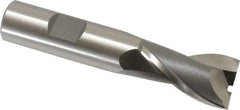 OSG - 3/4", 1-5/16" LOC, 5/8" Shank Diam, 3-7/16" OAL, 2 Flute, Cobalt Square End Mill - Single End, Uncoated, Spiral Flute, 30° Helix, Centercutting, Right Hand Cut, Right Hand Flute, Series 520 - Benchmark Tooling
