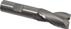 OSG - 13/16", 1-1/2" LOC, 5/8" Shank Diam, 3-5/8" OAL, 2 Flute, Cobalt Square End Mill - Single End, Uncoated, Spiral Flute, 30° Helix, Centercutting, Right Hand Cut, Right Hand Flute, Series 520 - Benchmark Tooling