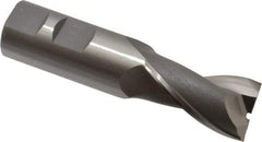 OSG - 7/8", 1-1/2" LOC, 7/8" Shank Diam, 3-3/4" OAL, 2 Flute, Cobalt Square End Mill - Single End, Uncoated, Spiral Flute, 30° Helix, Centercutting, Right Hand Cut, Right Hand Flute, Series 520 - Benchmark Tooling
