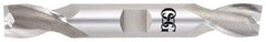 OSG - 25/32", 1-9/16" LOC, 7/8" Shank Diam, 5-1/2" OAL, 2 Flute, Cobalt Square End Mill - Double End, Uncoated, Spiral Flute, 30° Helix, Centercutting, Right Hand Cut, Right Hand Flute, Series 522 - Benchmark Tooling