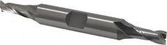 OSG - 15/64", 1/2" LOC, 3/8" Shank Diam, 3-1/8" OAL, 2 Flute, Cobalt Square End Mill - Double End, Uncoated, Spiral Flute, 30° Helix, Centercutting, Right Hand Cut, Right Hand Flute, Series 522 - Benchmark Tooling