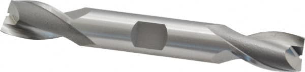 OSG - 1/2", 13/16" LOC, 1/2" Shank Diam, 3-3/4" OAL, 2 Flute, Cobalt Square End Mill - Double End, Uncoated, Spiral Flute, 30° Helix, Centercutting, Right Hand Cut, Right Hand Flute, Series 522 - Benchmark Tooling