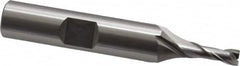 OSG - 4mm, 7/16" LOC, 3/8" Shank Diam, 2-5/16" OAL, 2 Flute, Cobalt Square End Mill - Single End, Uncoated, Spiral Flute, 30° Helix, Centercutting, Right Hand Cut, Right Hand Flute, Series 580 - Benchmark Tooling
