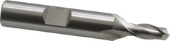 OSG - 5.5mm, 1/2" LOC, 3/8" Shank Diam, 2-5/16" OAL, 2 Flute, Cobalt Square End Mill - Single End, Uncoated, Spiral Flute, 30° Helix, Centercutting, Right Hand Cut, Right Hand Flute, Series 580 - Benchmark Tooling