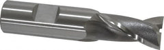 OSG - 19mm, 1-5/16" LOC, 3/4" Shank Diam, 3-9/16" OAL, 2 Flute, Cobalt Square End Mill - Single End, Uncoated, Spiral Flute, 30° Helix, Centercutting, Right Hand Cut, Right Hand Flute, Series 580 - Benchmark Tooling