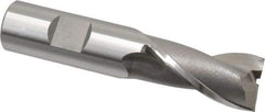 OSG - 20mm, 1-1/2" LOC, 3/4" Shank Diam, 3-3/4" OAL, 2 Flute, Cobalt Square End Mill - Single End, Uncoated, Spiral Flute, 30° Helix, Centercutting, Right Hand Cut, Right Hand Flute, Series 580 - Benchmark Tooling