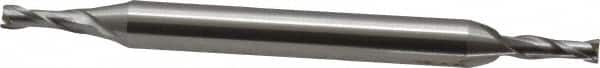 OSG - 2.5mm, 9/32" LOC, 3/16" Shank Diam, 2-1/4" OAL, 2 Flute, Cobalt Square End Mill - Double End, Uncoated, Spiral Flute, 30° Helix, Centercutting, Right Hand Cut, Right Hand Flute, Series 582 - Benchmark Tooling