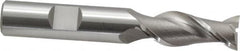 OSG - 1/2", 1-1/4" LOC, 1/2" Shank Diam, 3-1/4" OAL, 2 Flute, Cobalt Square End Mill - Single End, Uncoated, Spiral Flute, 45° Helix, Centercutting, Right Hand Cut, Right Hand Flute, Series 530 - Benchmark Tooling