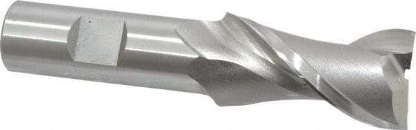 OSG - 1", 1-7/8" LOC, 3/4" Shank Diam, 4-1/8" OAL, 2 Flute, Cobalt Square End Mill - Single End, Uncoated, Spiral Flute, 45° Helix, Centercutting, Right Hand Cut, Right Hand Flute, Series 530 - Benchmark Tooling