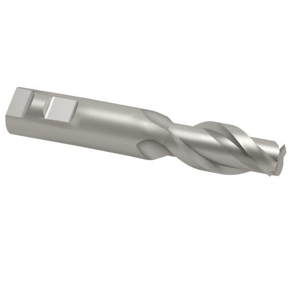 OSG - 1", 2" LOC, 1" Shank Diam, 4-1/2" OAL, 2 Flute, Cobalt Square End Mill - Single End, Uncoated, Spiral Flute, 45° Helix, Centercutting, Right Hand Cut, Right Hand Flute, Series 530 - Benchmark Tooling