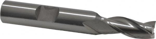 OSG - 5/16", 3/4" LOC, 3/8" Shank Diam, 2-1/2" OAL, 3 Flute, Cobalt Square End Mill - Single End, Uncoated, Spiral Flute, 30° Helix, Centercutting, Right Hand Cut, Right Hand Flute, Series 531 - Benchmark Tooling