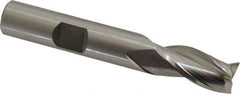 OSG - 3/8", 3/4" LOC, 3/8" Shank Diam, 2-1/2" OAL, 3 Flute, Cobalt Square End Mill - Single End, Uncoated, Spiral Flute, 30° Helix, Centercutting, Right Hand Cut, Right Hand Flute, Series 531 - Benchmark Tooling
