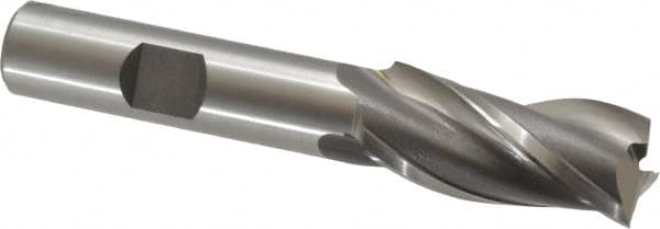 OSG - 5/8", 1-3/8" LOC, 1/2" Shank Diam, 3-3/8" OAL, 3 Flute, Cobalt Square End Mill - Single End, Uncoated, Spiral Flute, 30° Helix, Centercutting, Right Hand Cut, Right Hand Flute, Series 531 - Benchmark Tooling