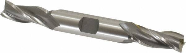 OSG - 7/16", 1" LOC, 1/2" Shank Diam, 4-1/8" OAL, 3 Flute, Cobalt Square End Mill - Double End, Uncoated, Spiral Flute, 30° Helix, Centercutting, Right Hand Cut, Right Hand Flute, Series 532 - Benchmark Tooling