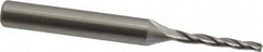 OSG - 1° Taper Angle per Side, 1/16" Small End Diam, 1/2" LOC, Cobalt 3 Flute Tapered Square End Mill - 1-3/4" OAL, 3/16" Shank Diam, Spiral Flute, 25° Helix - Benchmark Tooling