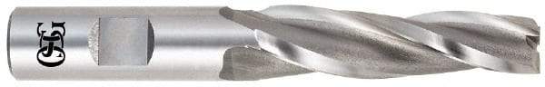 OSG - 2° Taper Angle per Side, 5/64" Small End Diam, 1-1/2" LOC, Cobalt 3 Flute Tapered Square End Mill - 2-11/16" OAL, 3/16" Shank Diam, Spiral Flute, 25° Helix - Benchmark Tooling